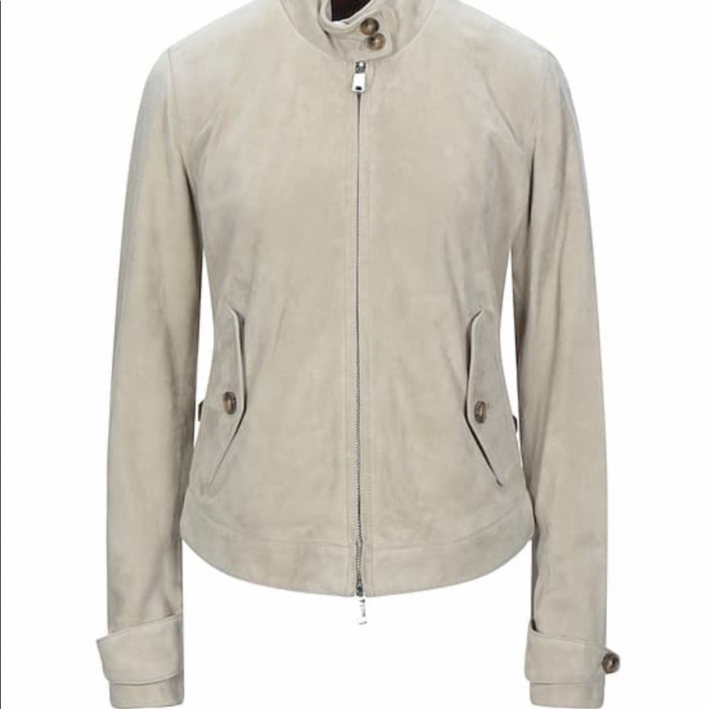 Baracuta. UK 12 / US 6. Leather moto jacket. NWT